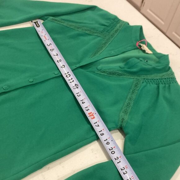 Sezane Fride Blouse Emerald Green Vert Flash French Girl Top Lightweight Size 2 - Picture 12 of 13